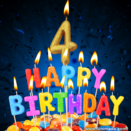 Happy 4th Birthday Animated GIFs - Download on Funimadacom