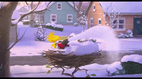 snow blowing  Snoopy gifts Snoopy and woodstock Snoopy love