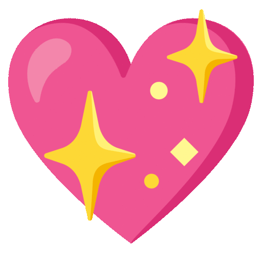 Sparkling Heart on Noto Color Emoji Animated