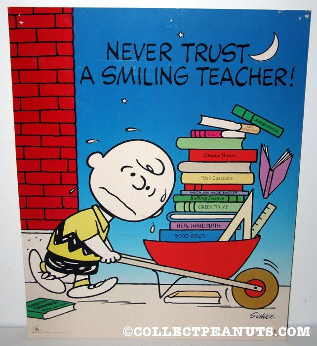 Peanuts Posters  CollectPeanutscom  Charlie brown and snoopy Snoopy  school Snoopy classroom