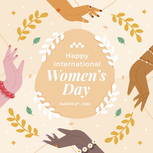 Free Vector  Flat international womenamp39s day vertical poster template