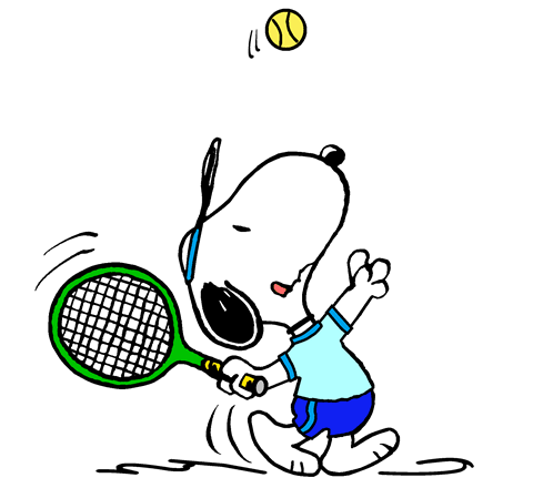 Tennis Player Snoopy Serving for the Match  Snoopy images Snoopy  pictures Snoopy