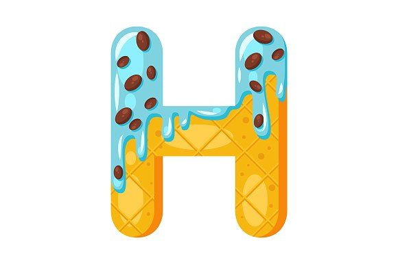 Donut cartoon H letter illustration  Donut cartoon Lettering Lettering  alphabet