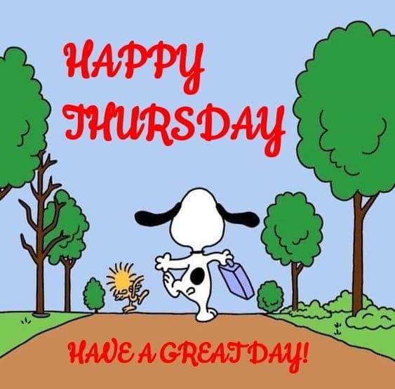 Happy Thursday  Happy thursday pictures Good morning snoopy Happy  thursday images