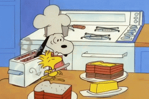 Toast Snoopy GIF - Toast Snoopy Woodstock - Discover  Share GIFs