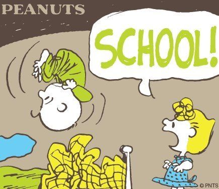 Her and His First Day Back  Charlie brown and snoopy Peanuts gang Snoopy  school