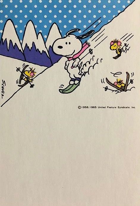 Skiing  Snoopy cartoon Peanuts snoopy woodstock Snoopy pictures