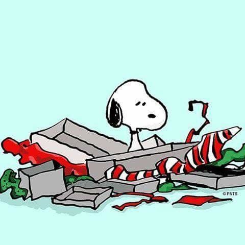 After opening those Christmas presents  Snoopy cartoon Snoopy Snoopy  gifts