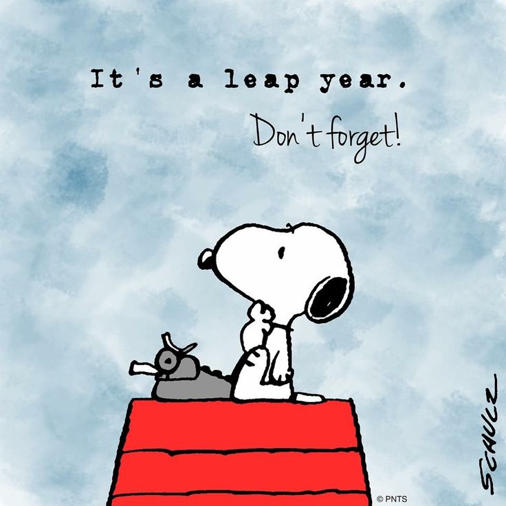 Snoopy  Snoopy Snoopy love Leap year