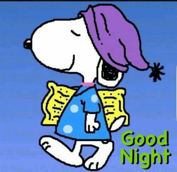 Snoopy Going To Bed