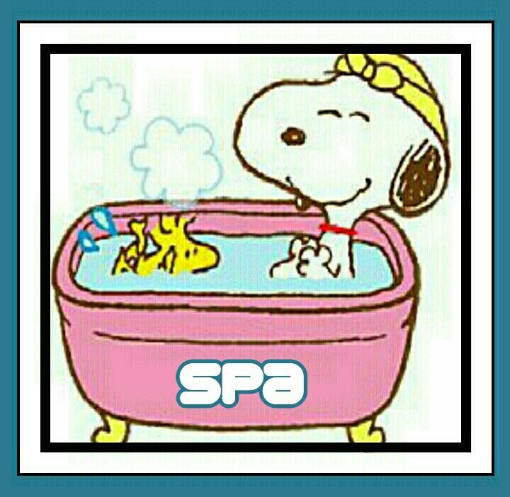 Have a Nice Relaxing Bath Spa Day well the Nearest thing for Snoopy    Snoopy Spa
