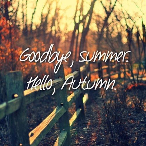 Goodbye Summer Hello Autumn  Hello autumn Photography Autumn