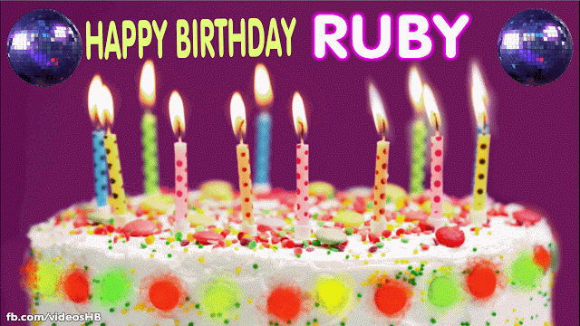 Happy Birtdhay RUBY images gif - Happy Birthday Greeting Cards  Happy  birthday sister Happy birthday friend images Happy birthday cards
