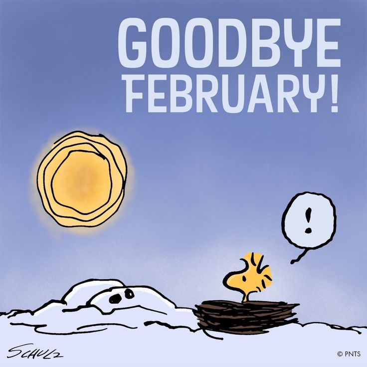 It was nice knowing you February   Snoopy Snoopy love