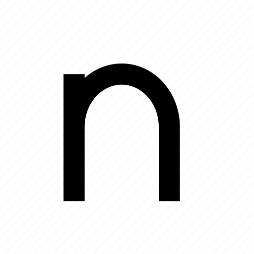 Letter lowercase n text type typography icon