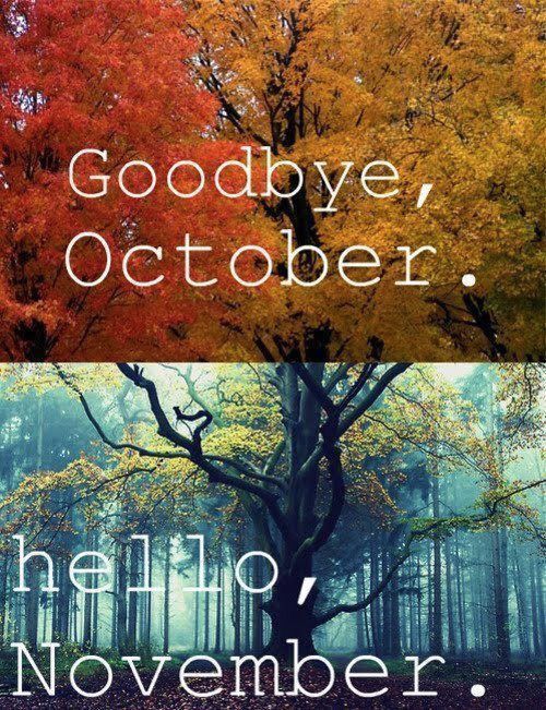 Image result for Hello November goodbye October