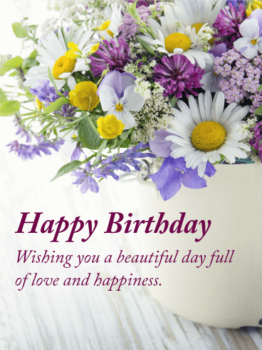 Full of Love - Happy Birthday Card  Birthday amp Greeting Cards by Davia  Happy  birthday flowers wishes Happy birthday wishes cards Birthday wishes  greetings