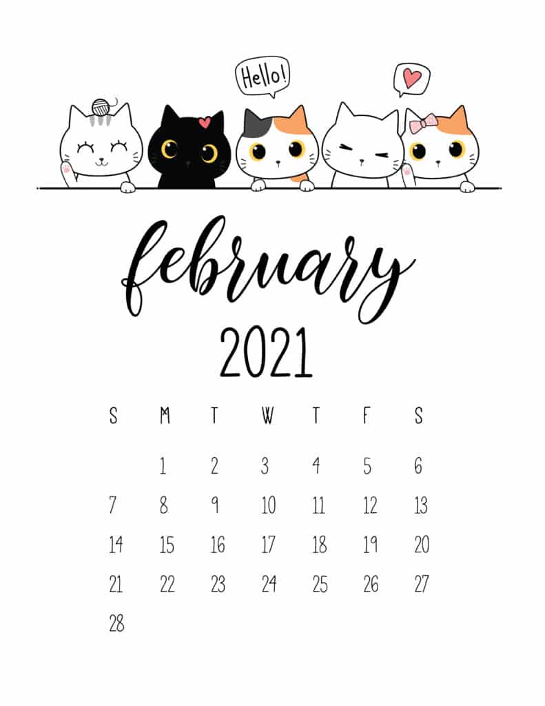 Calendar February 2021 - 68 Stunning Printable Calendars