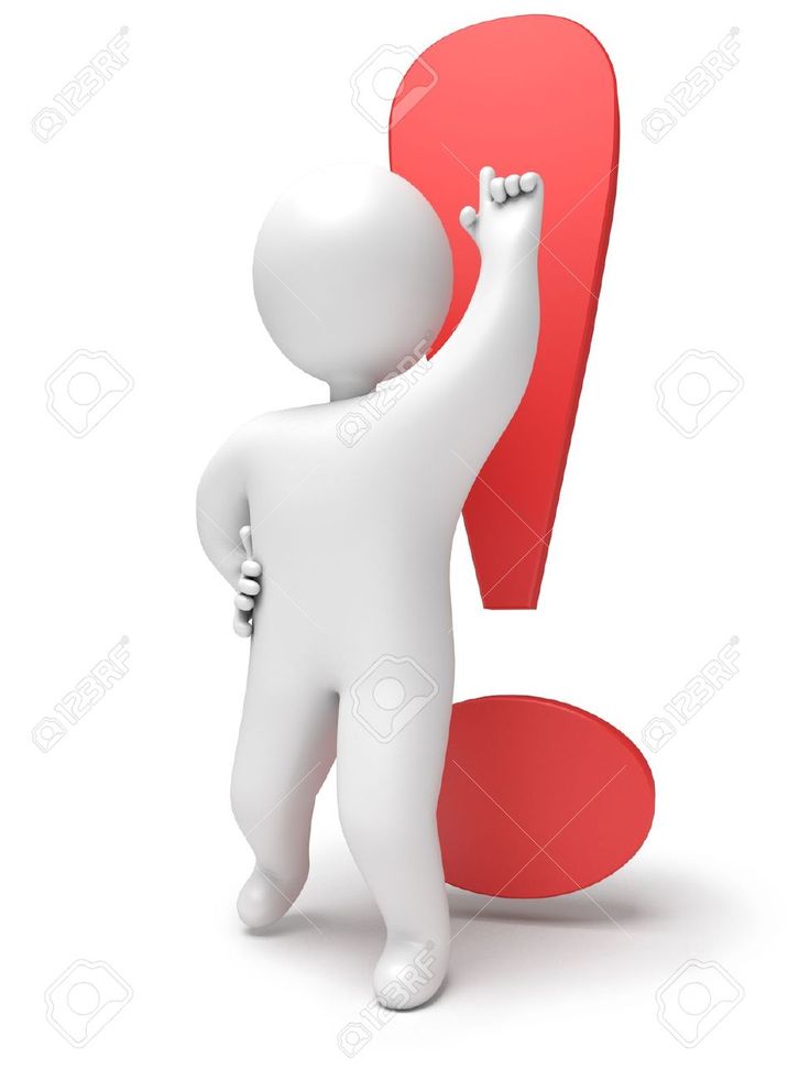 Exclamation mark 3d render  Exclamation mark Illustrations and posters  Kids clipart