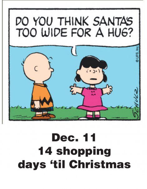 Dec 11 - This is a classic countdown panel from 2009  Snoopy cartoon  Snoopy christmas Snoopy love
