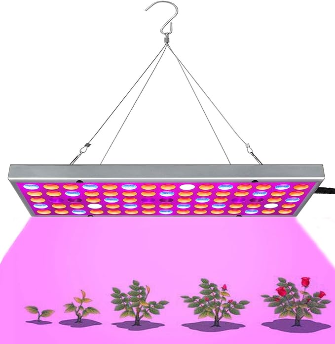 Livole Grow Light Hanging LED Plant Light with 75 LEDs and Small Panel for Indoor Plants Seed Germination Growing FloweringampFruiting