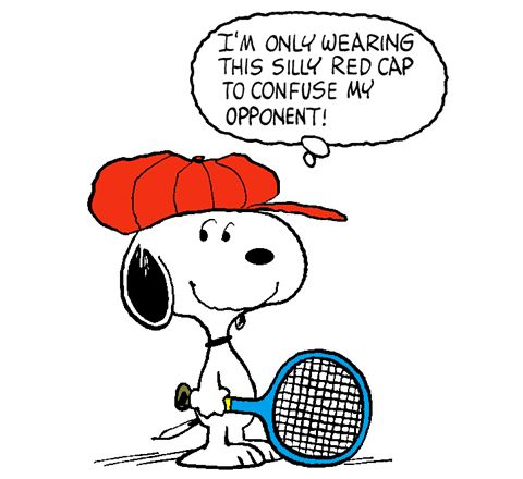Snoopy Well Prepared for his Tennis Match  Snoopy comics Snoopy images  Snoopy