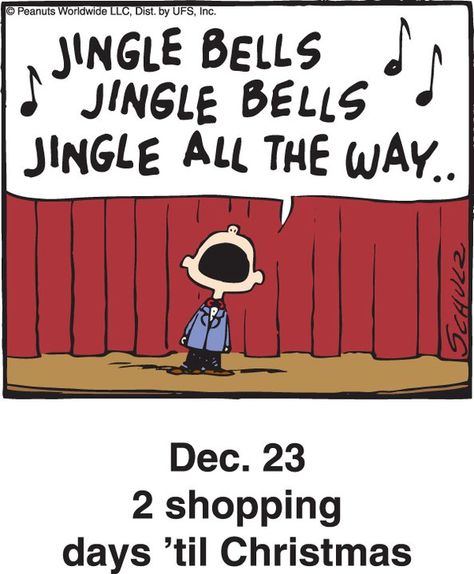 Dec 23 - This is a classic countdown panel from 2004  Funny christmas  pictures Christmas humor Charlie brown christmas