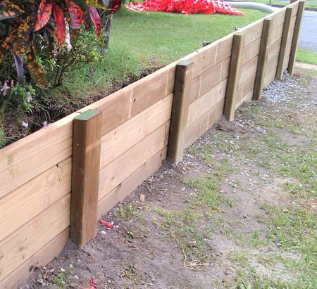 Image result for cheap timber retaining wall