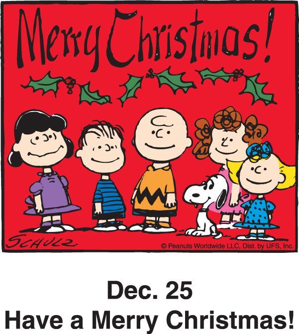 Dec 25 - This is a classic countdown panel from 2004  Peanuts gang  christmas Snoopy christmas Peanuts christmas