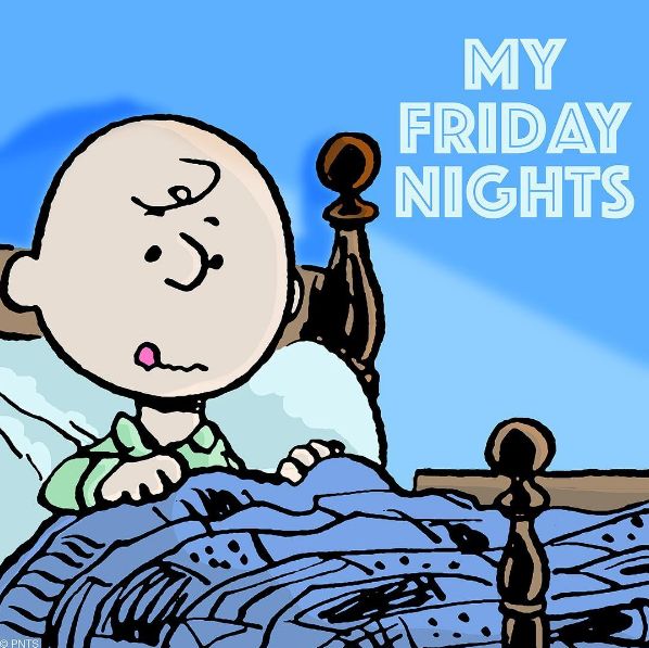 A quiet Friday night  Snoopy Snoopy love Peanuts gang