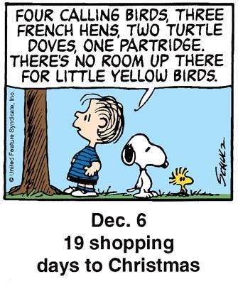 DECEMBER 6 2002classic countdown panel  Snoopy cartoon Charlie  brown and snoopy Snoopy love