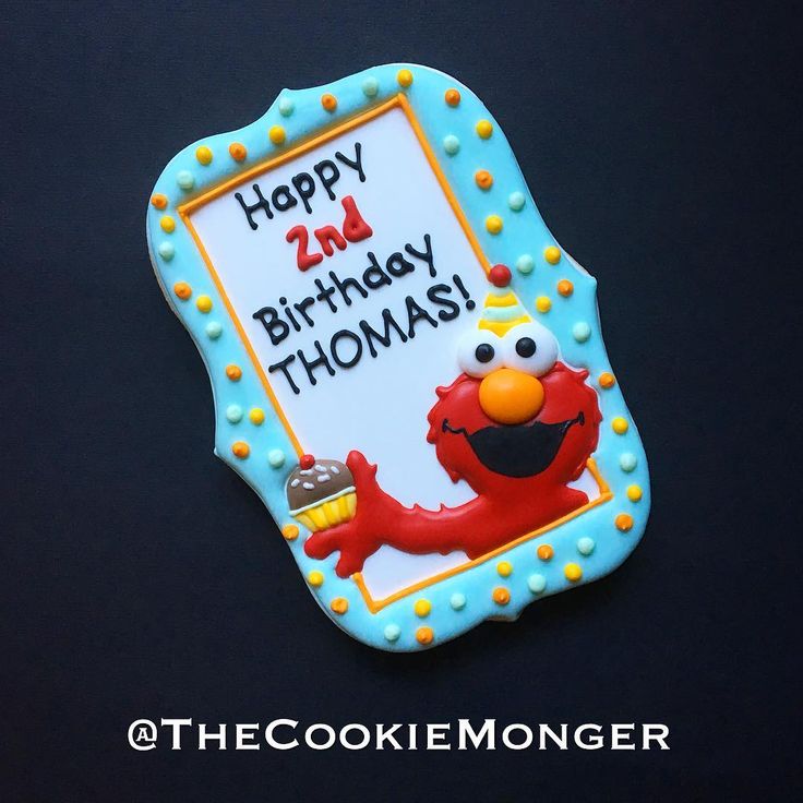 Happy Birthday Thomas TheCookieMonger cookies  Birthday cookies  Creative cookies Birthday