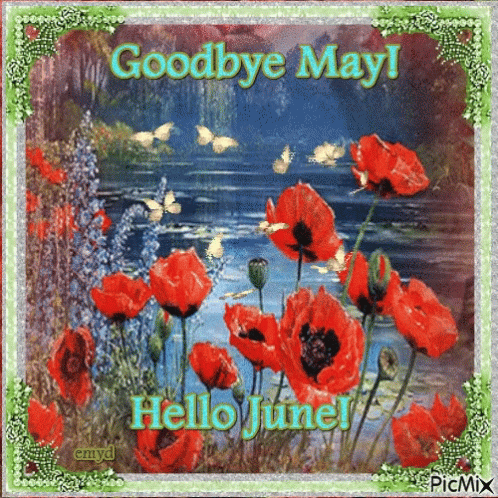 Hello June Goodbye May GIF - HelloJune GoodbyeMay Flowers