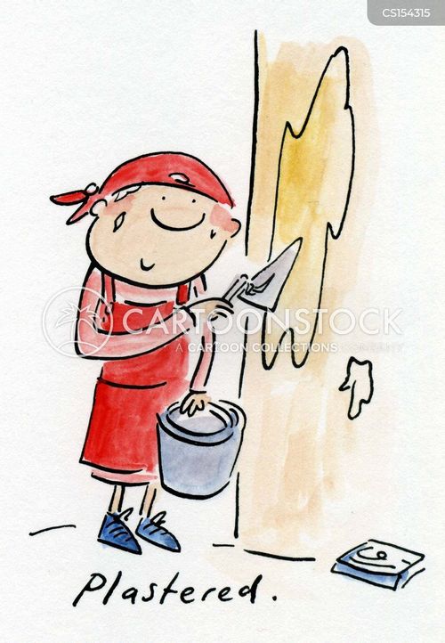 Plastering Cartoons and Comics - funny pictures from CartoonStock