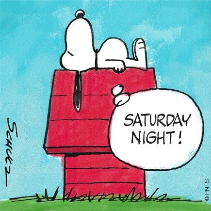 Saturday Night  Snoopy friday Snoopy love Snoopy