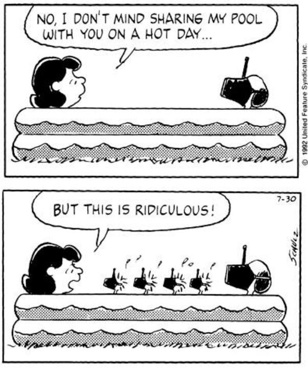 No I didt mind sharing my pool with you on a hot day but this is  ridiculous  Snoopy dance Snoopy comics Snoopy funny