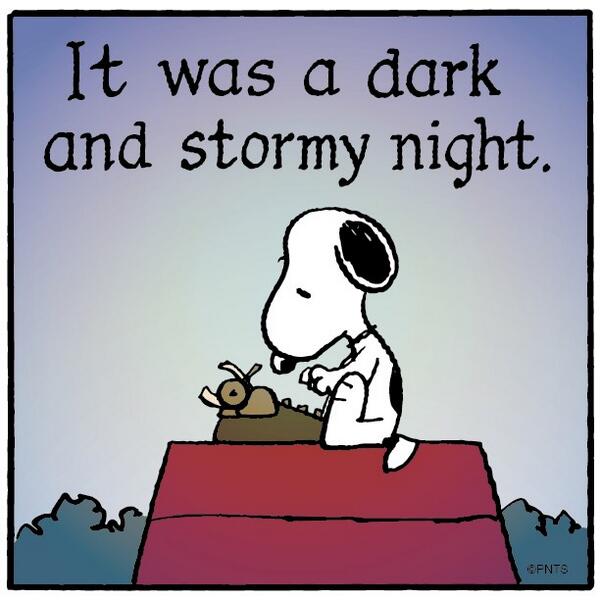 PEANUTS on X It was a dark and stormy night httptcof5G0lmZTrt  X