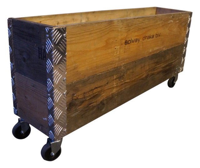 Upcycled Pallet Long Wheeled Box 2 Layers