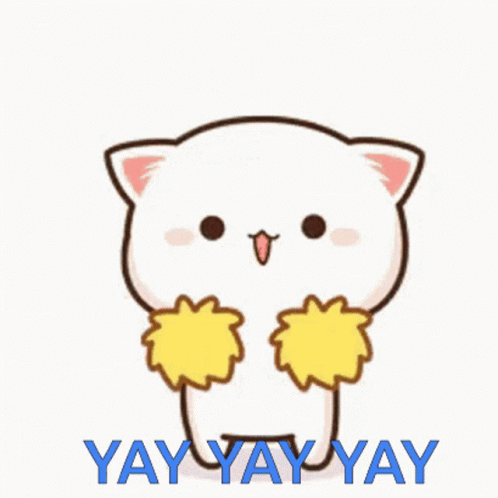 Yay Yes Yes Yes GIF - Yay YesYesYes Cheering - Discover  Share GIFs  Cute  bunny cartoon Cute cat gif Kawaii cat drawing