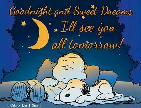 Goodnight See you all tomorrow  Good night Sweet dreams Good morning