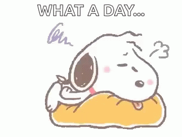 Snoopy Tired What A Day GIF - Snoopy Tired What A Day Fridays - Discover   Share GIFs