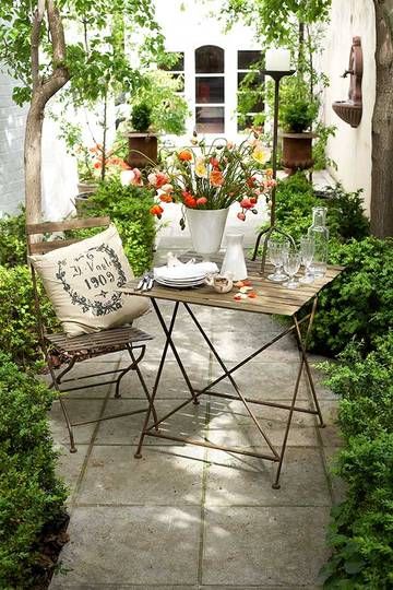Outdoor Living  You may not have enough room in your backyard for a full set of outdoor furniture but do yourself a favor and place a small bistro table and chair set Youll be glad you have a nice area to read a book have brunch or just enjoy the natural beauty of your backyard garden