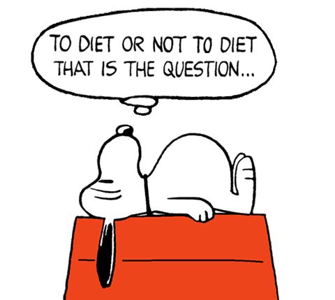 Snoopy Considering Going on a Diet