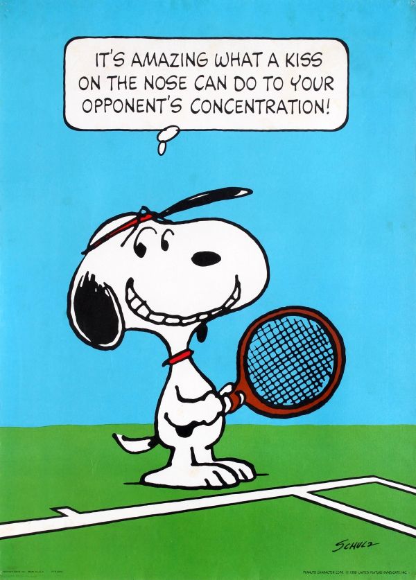 Item Of Interest - Sold  Posters - Advertising  Tennis funny Snoopy  Snoopy comics