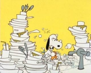 Snoopy washing dishes  Snoopy pictures Snoopy love Snoopy
