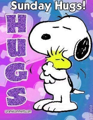 Sunday Hugs  Snoopy hug Snoopy love Snoopy and woodstock