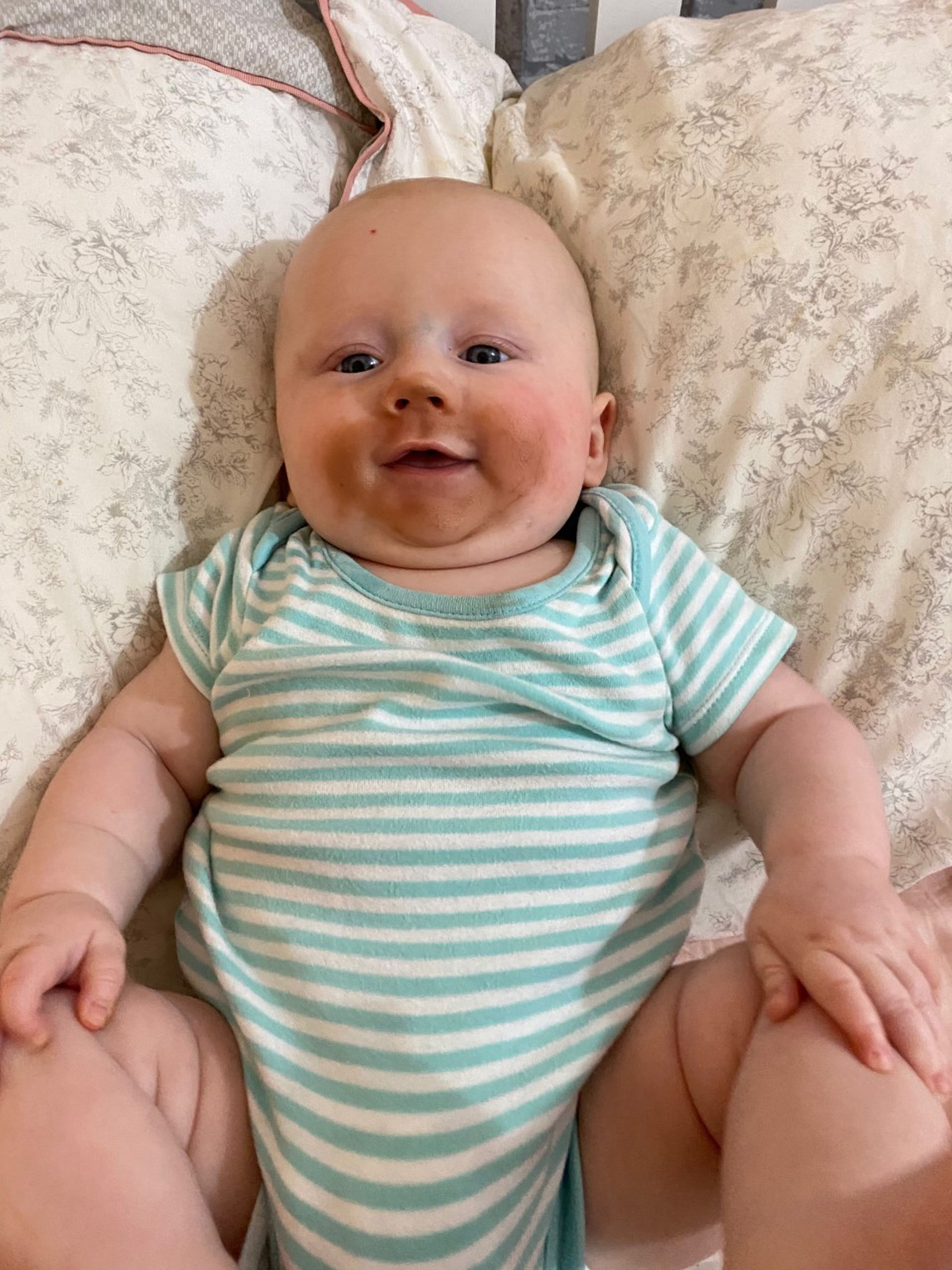 Mum Keziah Jozefiak was shocked when her breastfeeding baby Raf turned orange after she fake tanned