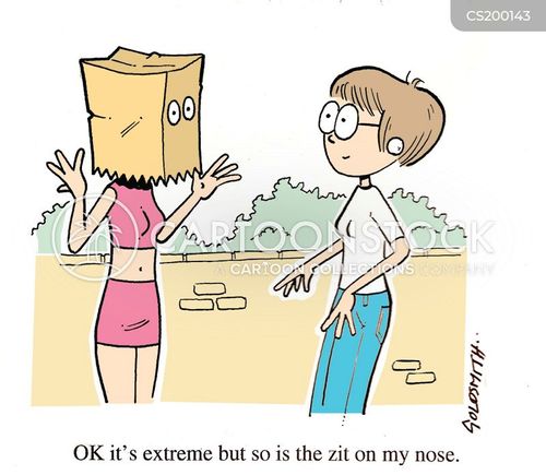 Image result for Woman with boil on her nose cartoon