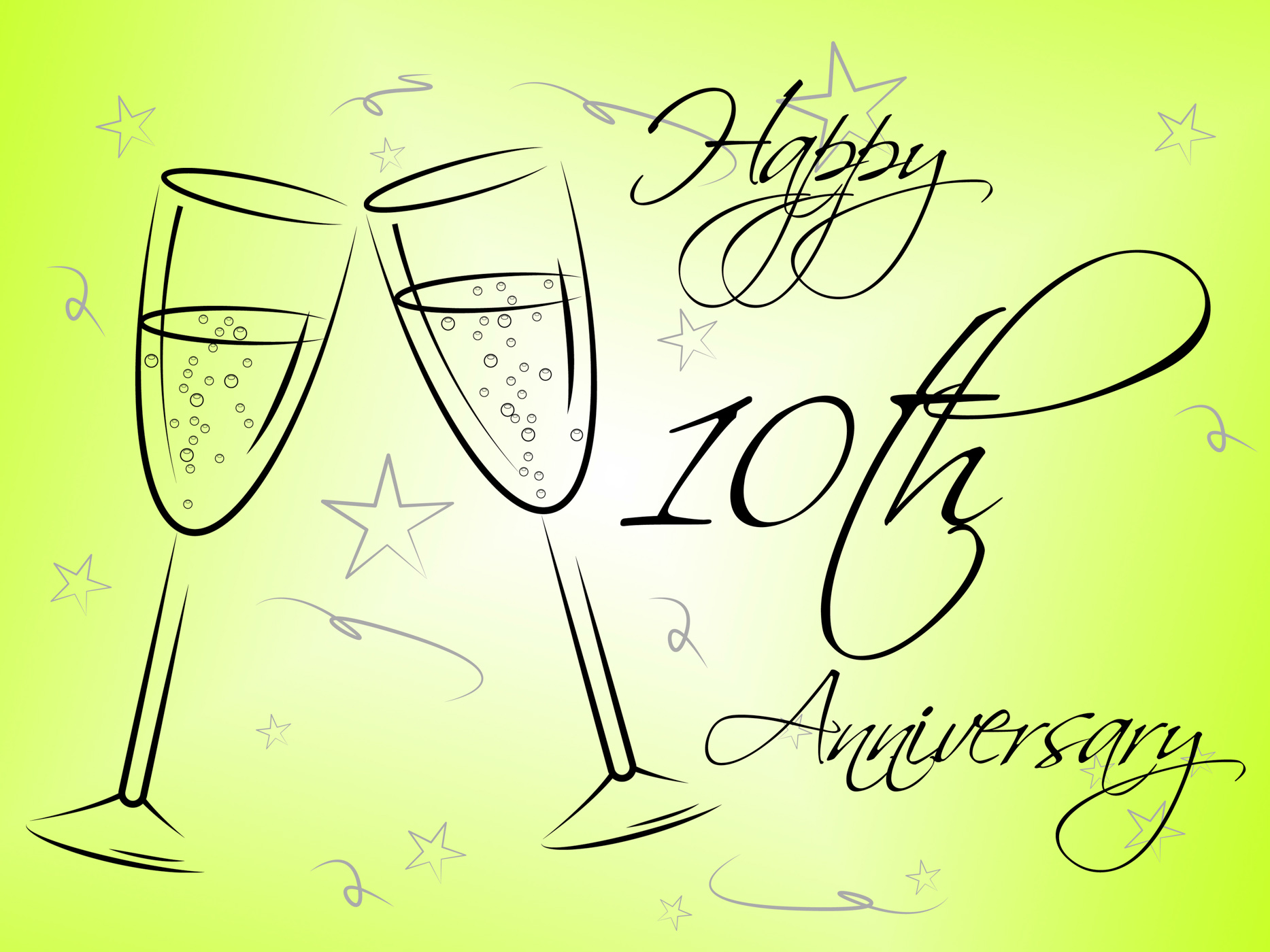 Free photo Happy Tenth Anniversary Represents Fun Occasion And Parties -  Anniversaries Marriage Ten - Free Download - Jooinn