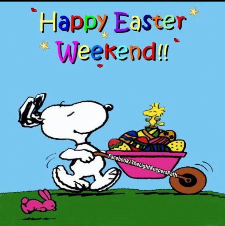 Happy Easter weekend  Snoopy easter Snoopy quotes Snoopy